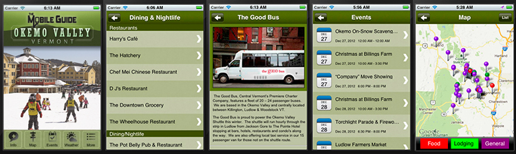Mobile Guide Okemo Valley 2014 Screenshots